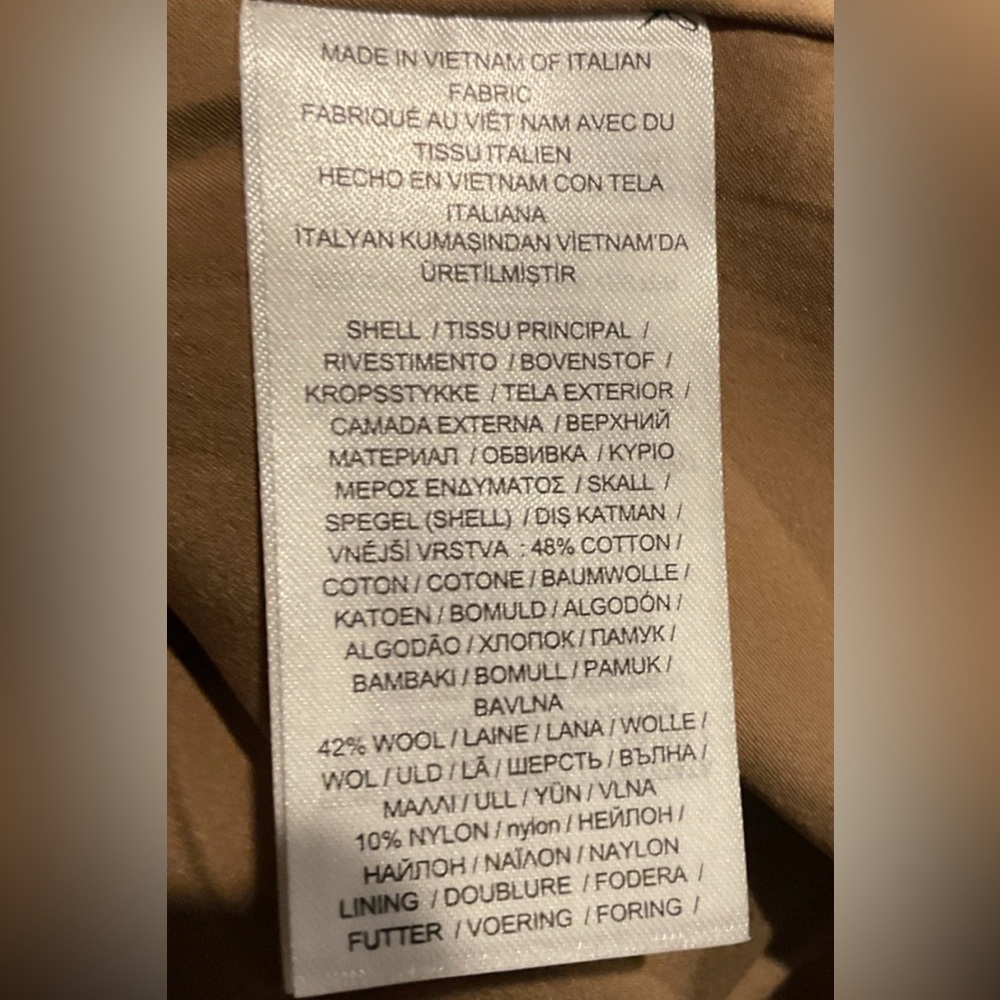 Lauren Ralph Lauren Brown Russ Yarn Dye Twill Wool Jacket/Blazer Women Sz 12 NWT - Picture 13 of 13